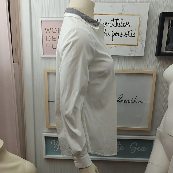 Peserico White Shirt with Gray Detail - Picture 4 of 7